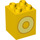 LEGO Gelb Duplo Backstein 2 x 2 x 2 mit Letter &quot;O&quot; Dekoration (31110 / 65935)