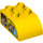 LEGO Yellow Duplo Brick 2 x 3 with Curved Top with Girl and Boy looking out of windows (2302 / 29946)