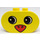 LEGO Yellow Duplo Brick 2 x 4 x 2 with Rounded Ends with Bird (6448)