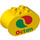 LEGO Yellow Duplo Brick 2 x 4 x 2 with Rounded Ends with Octan logo (6448 / 10204)