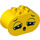 LEGO Yellow Duplo Brick 2 x 4 x 2 with Rounded Ends with Sleepy/sad blue eyes face (6448 / 37376)
