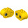 LEGO Yellow Duplo Brick 2 x 4 x 2 with Rounded Ends with Winky face (6448 / 24441)