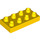 LEGO Yellow Duplo Plate 2 x 4 (4538 / 40666)
