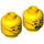LEGO Gelb Edna Minifigure Kopf (Einbau-Vollbolzen) (3626 / 34106)