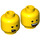 LEGO Yellow Emmet (70814) Minifigure Head (Recessed Solid Stud) (3626 / 18275)