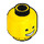 LEGO Yellow Emmet (Cheerful) Minifigure Head (Recessed Solid Stud) (3626 / 65669)