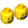 LEGO Yellow Emmett Head (Recessed Solid Stud) (3626)