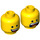 LEGO Yellow Emmett Head (Recessed Solid Stud) (3626 / 44258)