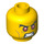 LEGO Yellow Evil Knight Head (Safety Stud) (3626 / 10006)
