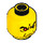 LEGO Yellow Evil Wizard Head with White Pupils (Safety Stud) (3626 / 59626)