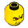 LEGO Gelb Evil Wizard Kopf mit Weiß Pupils (Sicherheitsbolzen) (3626 / 59626)