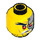 LEGO Gelb Evil Wu Minifigure Kopf (Einbau-Vollbolzen) (3626 / 16214)
