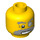 LEGO Yellow Explorer Head (Recessed Solid Stud) (3626 / 91809)