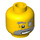 LEGO Yellow Explorer Head (Safety Stud) (3626 / 91809)