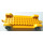 LEGO Yellow Fabuland Car Chassis 14 x 6 Old (with Hitch)