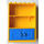 LEGO Gelb Fabuland Schrank 2 x 6 x 7 mit Blau Doors