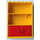 LEGO Geel Fabuland Kast 2 x 6 x 7 met Rood Doors
