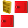 LEGO Yellow Fabuland Cupboard 2 x 6 x 7 with Red Doors