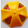 LEGO Gelb Fabuland Umbrella mit No oben Stud mit Gelb Blumen Aufkleber