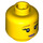 LEGO Yellow Fairy Head (Recessed Solid Stud) (3626 / 10769)