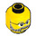 LEGO Gelb Farmer Minifigure Kopf (Einbau-Vollbolzen) (3626 / 24687)