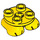 LEGO Gelb Feet 2 x 2 mit Schwarz Toes (66858 / 68915)