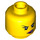 LEGO Yellow Female Alien Defense Unit Soldier Head (Recessed Solid Stud) (3626 / 96569)