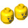 LEGO Yellow Female Athlete Head (Recessed Solid Stud) (3626 / 68045)