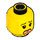 LEGO Gul Kvinde Hoved, Dobbeltsidet, med Frowning &amp; Smiling Dekoration (Forsænket solid knops) (59630 / 82131)