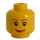 LEGO Gul Kvinde Hoved, Dobbeltsidet, med Frowning &amp; Smiling Dekoration (Forsænket solid knops) (59630 / 82131)