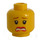 LEGO Gul Kvinde Hoved, Dobbeltsidet, med Frowning &amp; Smiling Dekoration (Forsænket solid knops) (59630 / 82131)