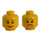 LEGO Amarillo Mujer Cabeza, Doble cara, con Frowning &amp; Smiling Decoración (Espiga sólida hueca) (59630 / 82131)