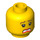 LEGO Geel Female Hoofd, Dual Sided, met Frowning &amp; Smiling Decoratie (Veiligheids Stud) (59630 / 82131)
