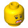 LEGO Yellow Female Head, Dual Sided, with Frowning &amp; Smiling Decoration (Safety Stud) (59630 / 82131)