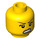 LEGO Jaune Femelle Tête avec Angry Open Bouche et Rouge Scar sur La gauche Cheak (Clou de sécurité) (3626 / 18177)