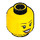 LEGO Yellow Female Head with Eyelashes and Red Lipstick (Recessed Solid Stud) (11842 / 14915)