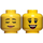 LEGO Yellow Female Head with Freckles and Open Smile (Recessed Solid Stud) (3626 / 21463)