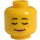 LEGO Yellow Female Head with Freckles and Open Smile (Recessed Solid Stud) (3626 / 21463)