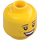 LEGO Yellow Female Head with Freckles and Open Smile (Recessed Solid Stud) (3626 / 21463)