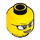 LEGO Yellow Female Head with Glasses and open Smile (Recessed Solid Stud) (3626 / 26880)