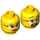 LEGO Yellow Female Head with Glasses (Recessed Solid Stud) (3626 / 16158)