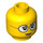 LEGO Yellow Female Head with Glasses (Recessed Solid Stud) (3626 / 19113)