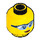 LEGO Yellow Female Head with Light Blue Goggles and Lopsided Smile (Recessed Solid Stud) (3626 / 29490)