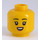 LEGO Amarillo Mujer Cabeza con Rosa Lips y Pequeño Smile con Dientes / Stressed (Espiga sólida hueca) (3626)