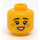 LEGO Gelb Female Kopf mit Smile und Freckles (Einbau-Vollbolzen) (3626)