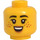 LEGO Yellow Female Head with Smile and Freckles (Recessed Solid Stud) (3626)