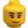 LEGO Yellow Female Head with Smile (Recessed Solid Stud) (3626 / 101367)