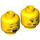 LEGO Yellow Female Minifigure Head with Red Cheeks and Open, Singing Mouth (Recessed Solid Stud) (3626 / 21342)