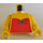 LEGO Gelb Female Torso mit rot oben  (973)