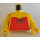 LEGO Yellow Female Torso with Red Top  (973)